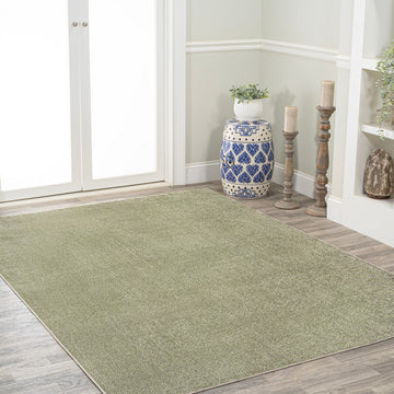 Twyla Classic Solid Low-Pile Machine-Washable Area Rug
